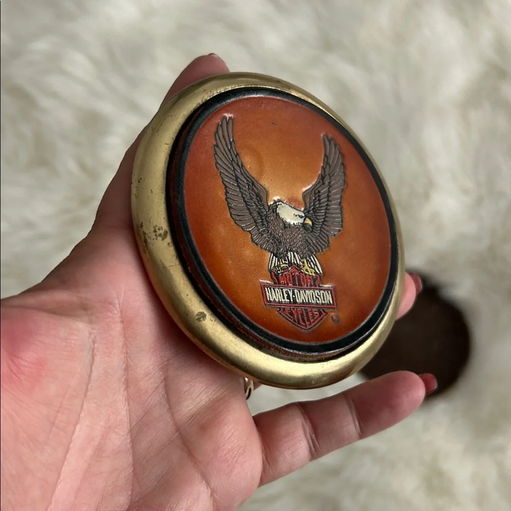 Harley-Davidson vintage Eagle Coasters in Orange and Brown